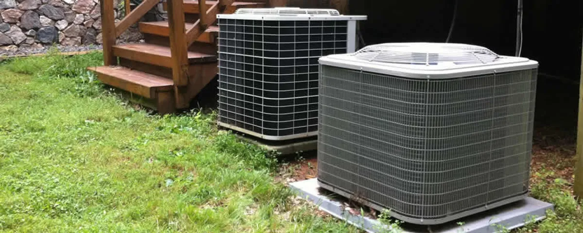 Heat pump installation and service units outside a home in Naperville, IL